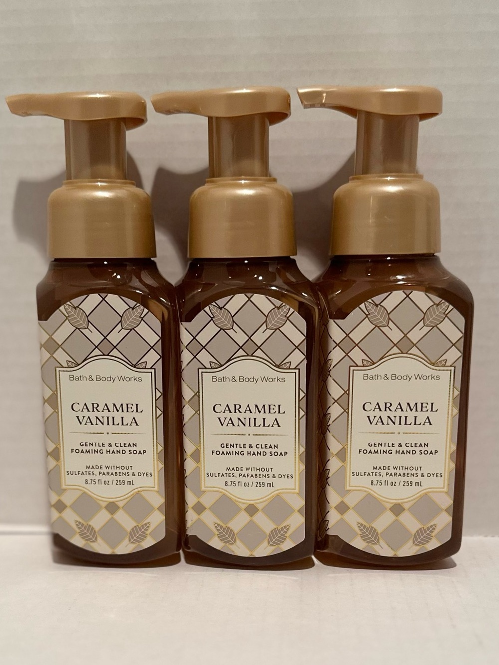 Bath & Body NEW (3) Caramel Vanilla Foaming Hand Soaps